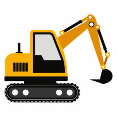 digger excavator vector artwork illustration svg