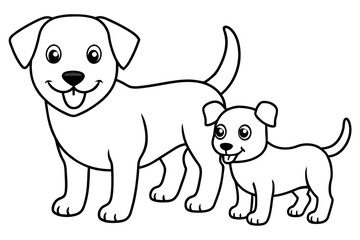Dog line art illustration