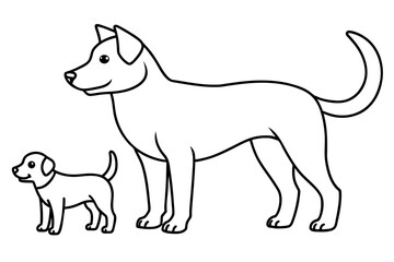 Dog line art illustration
