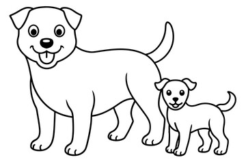Dog line art illustration