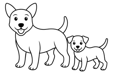 Dog line art illustration