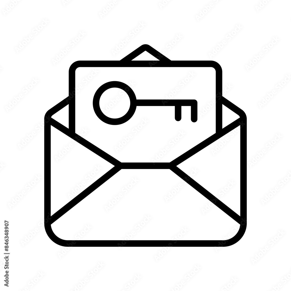 Poster email security key icon perfect for digital security and privacy themes