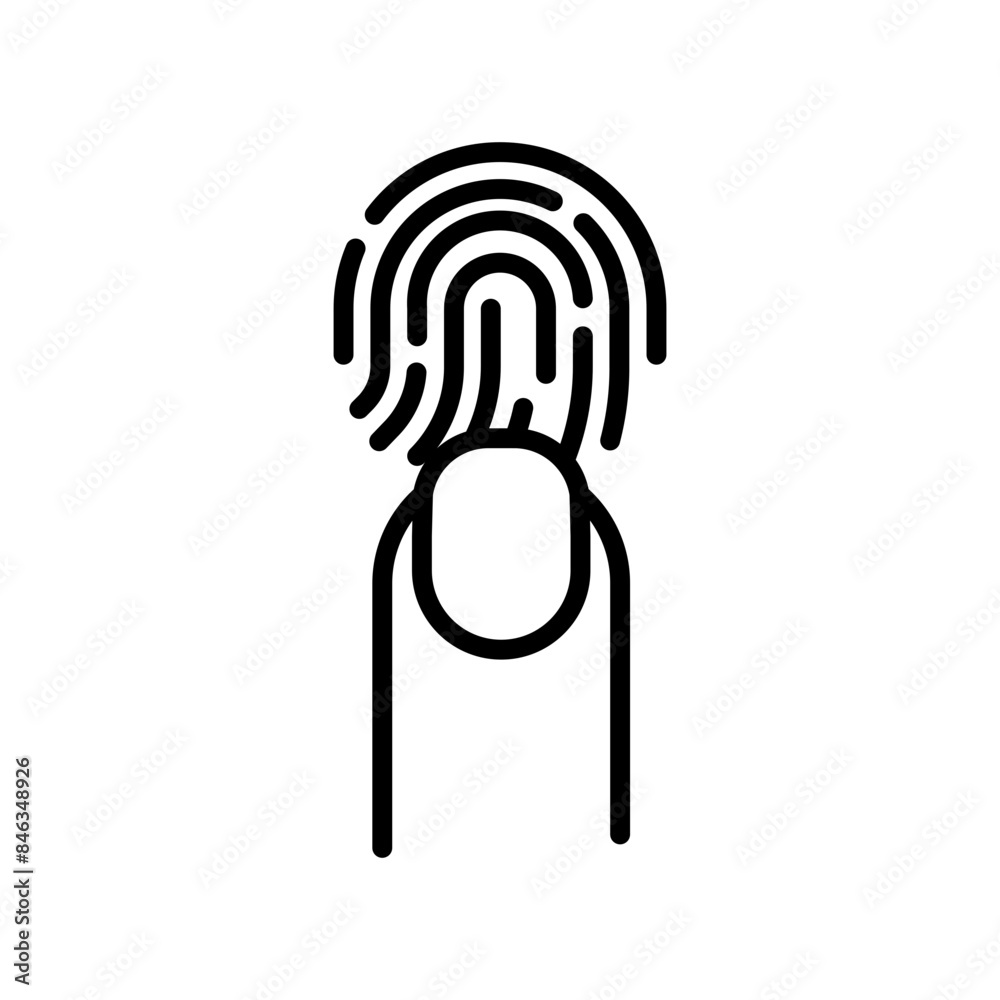 Aufkleber finger authentication icon ideal for biometric security and identification
