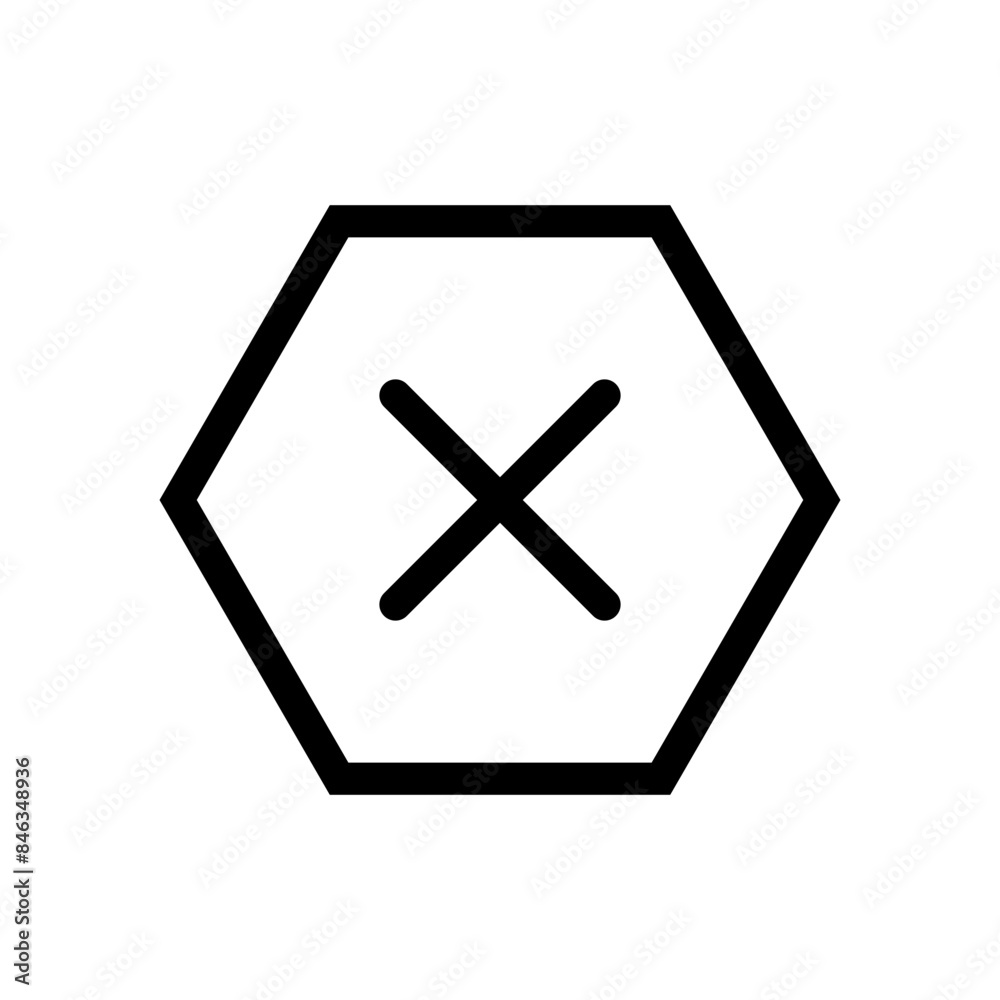 Poster simple cross line icon ideal for minimalist and religious designs