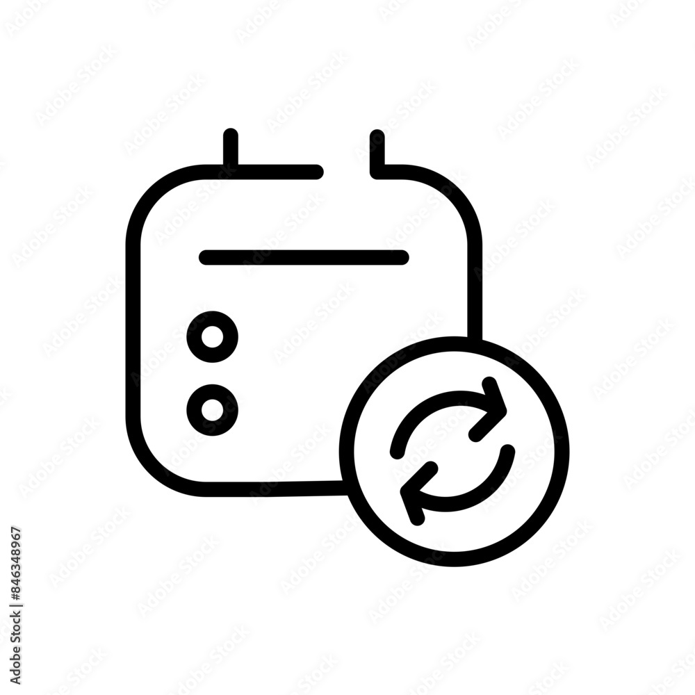 Aufkleber update calendar icon perfect for scheduling and time management