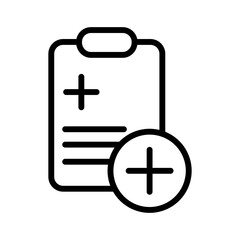 Fototapeta premium Medical Clipboard Form Icon Ideal for Healthcare and Patient Management