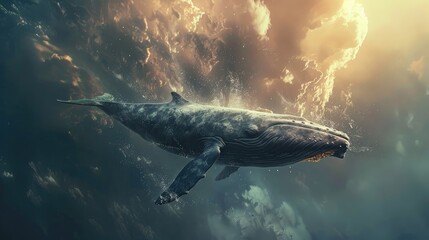 Fototapeta premium A stunning image of a whale