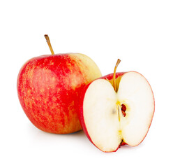 Red apples isolated on a white background