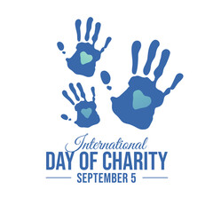 Fototapeta premium International Day of Charity vector design template good for celebration usage. charity vector illustration. vector eps 10.
