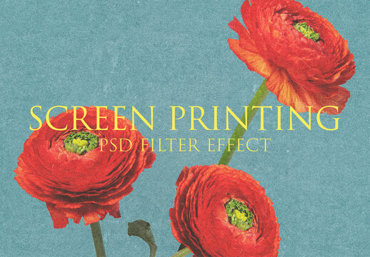 Screen Printing Filter Photo Effect