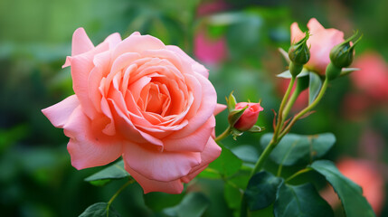 Close-up of beautiful rose flower image background featuring a close-up of a blooming rose with vibrant petals