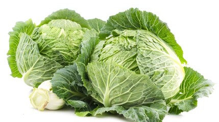 Cabbage isolated white background
