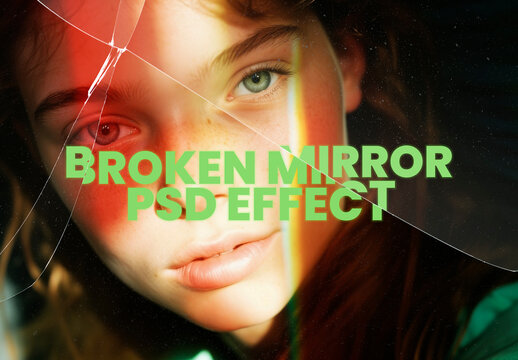 Broken Mirror Photo Effect With Generative AI