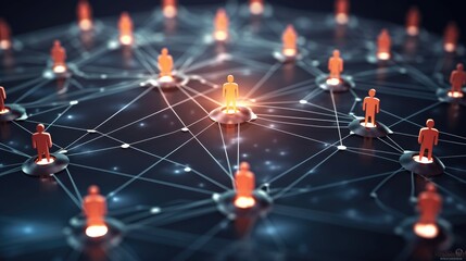 Obraz premium Global business structure and networking. analysis, data exchange, customer connection