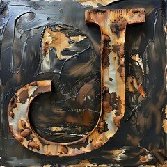 wooden letter J generative ai