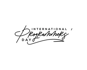 International programmers' day Handwritten Calligraphy Illustration