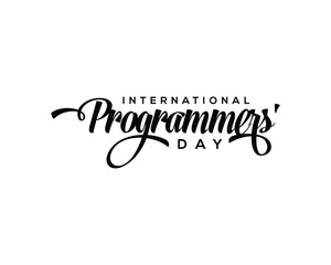 International programmers' day Handwritten Calligraphy Illustration