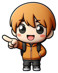 boy pointing finger png 2