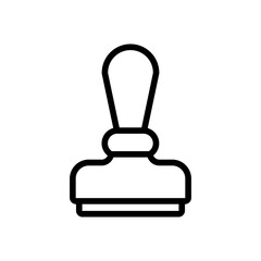Rubber Stamp Icon Ideal for Office and Document Authentication Illustrations