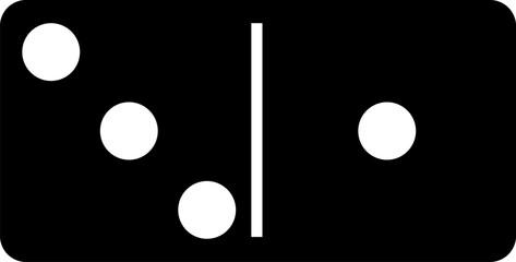 Dominoes. Domino Tiles Game. Domino of 28 tiles line icon set. White pieces with black dots. Vector illustrations