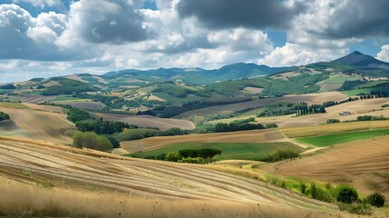 Naklejka premium Beautiful Landscape of Le Marche Region Italy : Generative AI