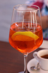 Espresso and Aperol Spritz - time to relax in Venice. Italy.