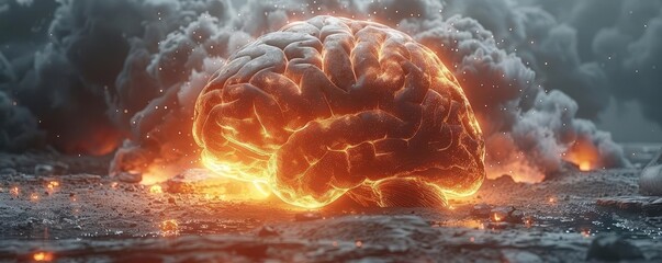 Concept of brainstorming in education, visualized as minds exploding with ideas and creativity ,The images are of high quality and clarity