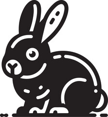 white rabbit with a smile