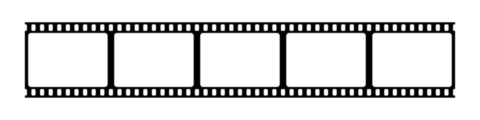 Film strip frame vector isolated on white background.