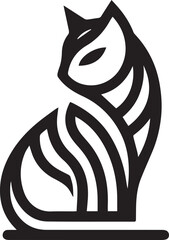 black cat isolated on white