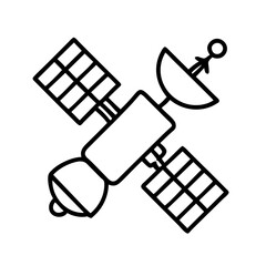 Satellite, wireless satellite technology, Space satellite technologies, space orbital satellite, Satellite icon isolated

