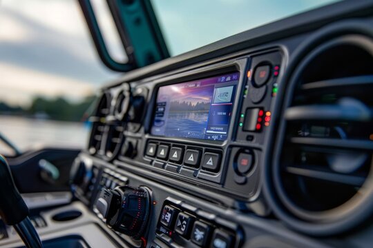Radio deck with Bluetooth and Wi-Fi connectivity options displayed