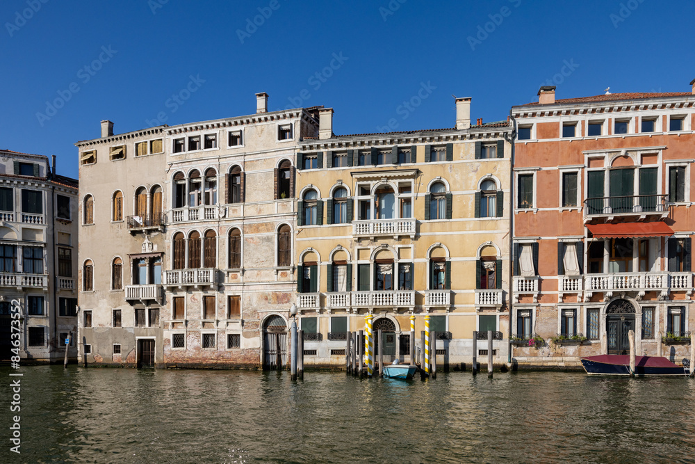 Wall mural  View of the palaces and beautiful houses along the Grand Canal  Venice