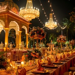 Beautiful mehndi maiyoun jhula and decor theme ideas for weddings generative AI