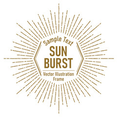ヴィンテージ調のサンバースト