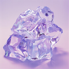 Crystal Clear Ice Maker against Soft Lavender Background - Refreshing Ice at Your Fingertips