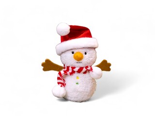 snowman doll on white background