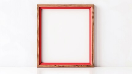 Red frame empty modern design