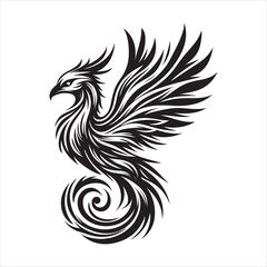 Fototapeta premium Phoenix logo design vector template.