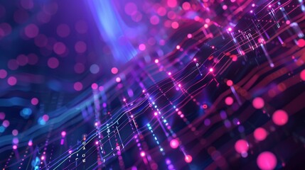 Obraz premium High-tech background with futuristic data streams