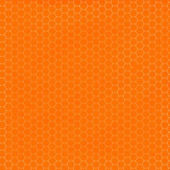 Geometric hexagon pattern, honeycomb orange background. Seamless line cube pattern.