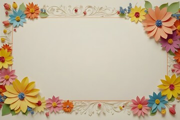 Obraz premium Several different shapes of stationery using floral patterns
