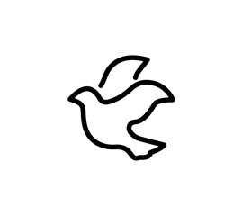 シンプルな鳩のイラスト
