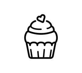 シンプルなカップケーキのイラスト
