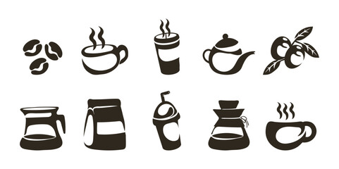 Silhouette Coffee Vector Set
