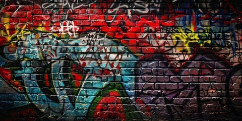 Obraz premium Vibrant Graffiti Art in Urban Setting