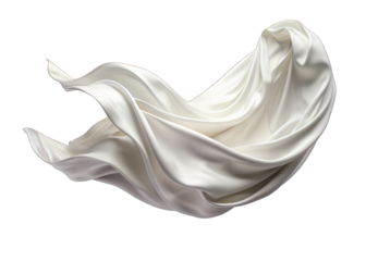 white elegent fling silk fabric. png