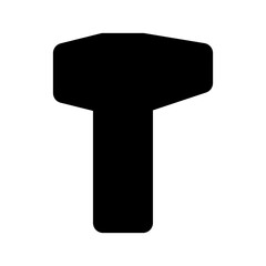 hammer glyph black icon