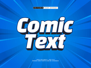 comic text editable text effect in comic and cartoon text style