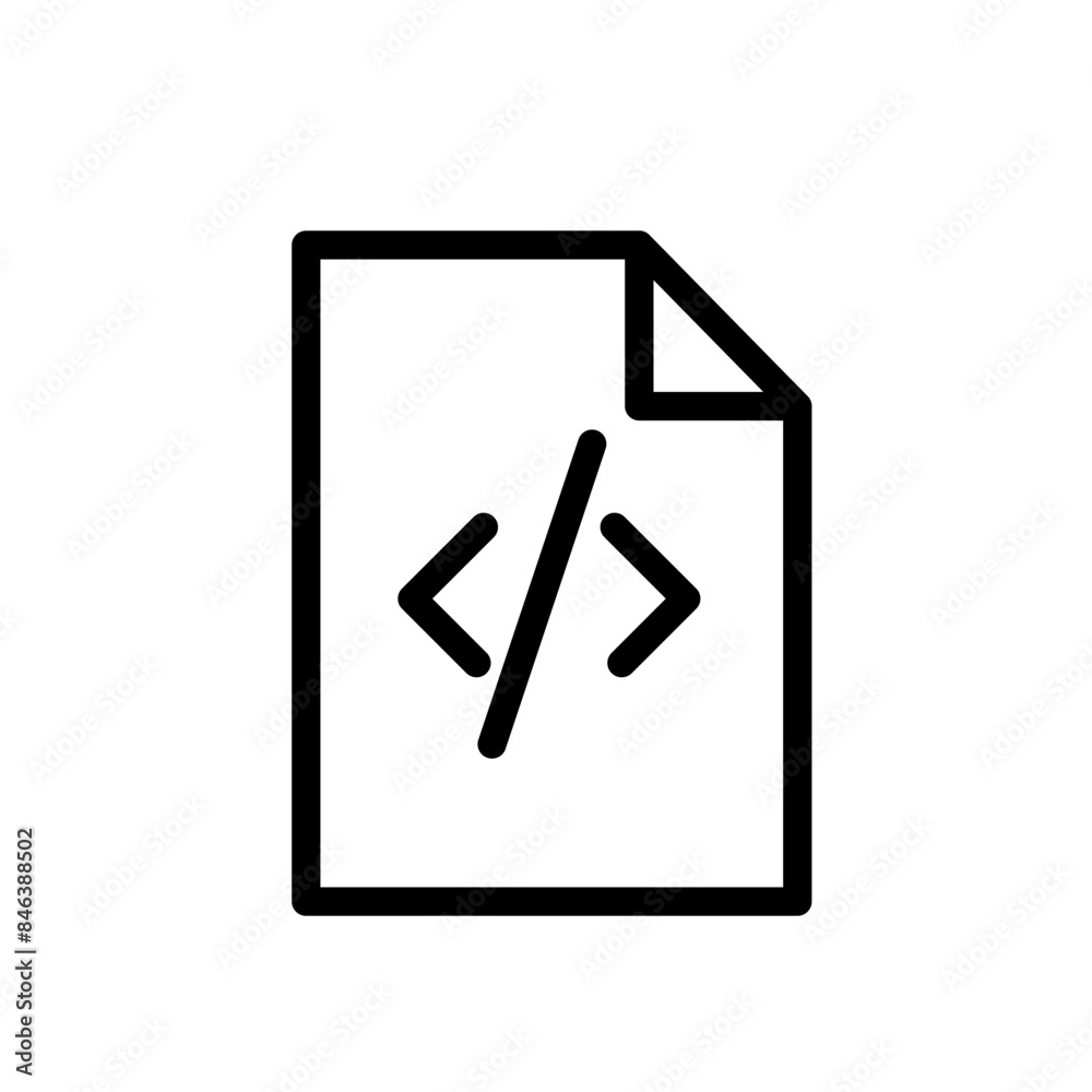 Poster Script Icon Perfect for Writing and Programming Themes